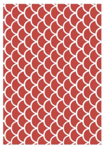Printed Wafer Paper - Fish Scale Red - Click Image to Close